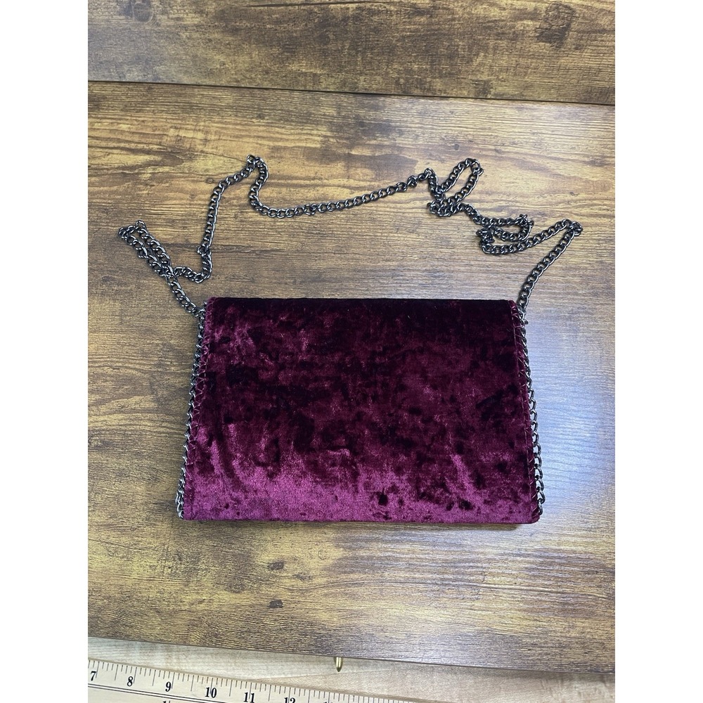 Chelsea 28 Burgundy Velvet Crossbody Bag –‎ New With Tags